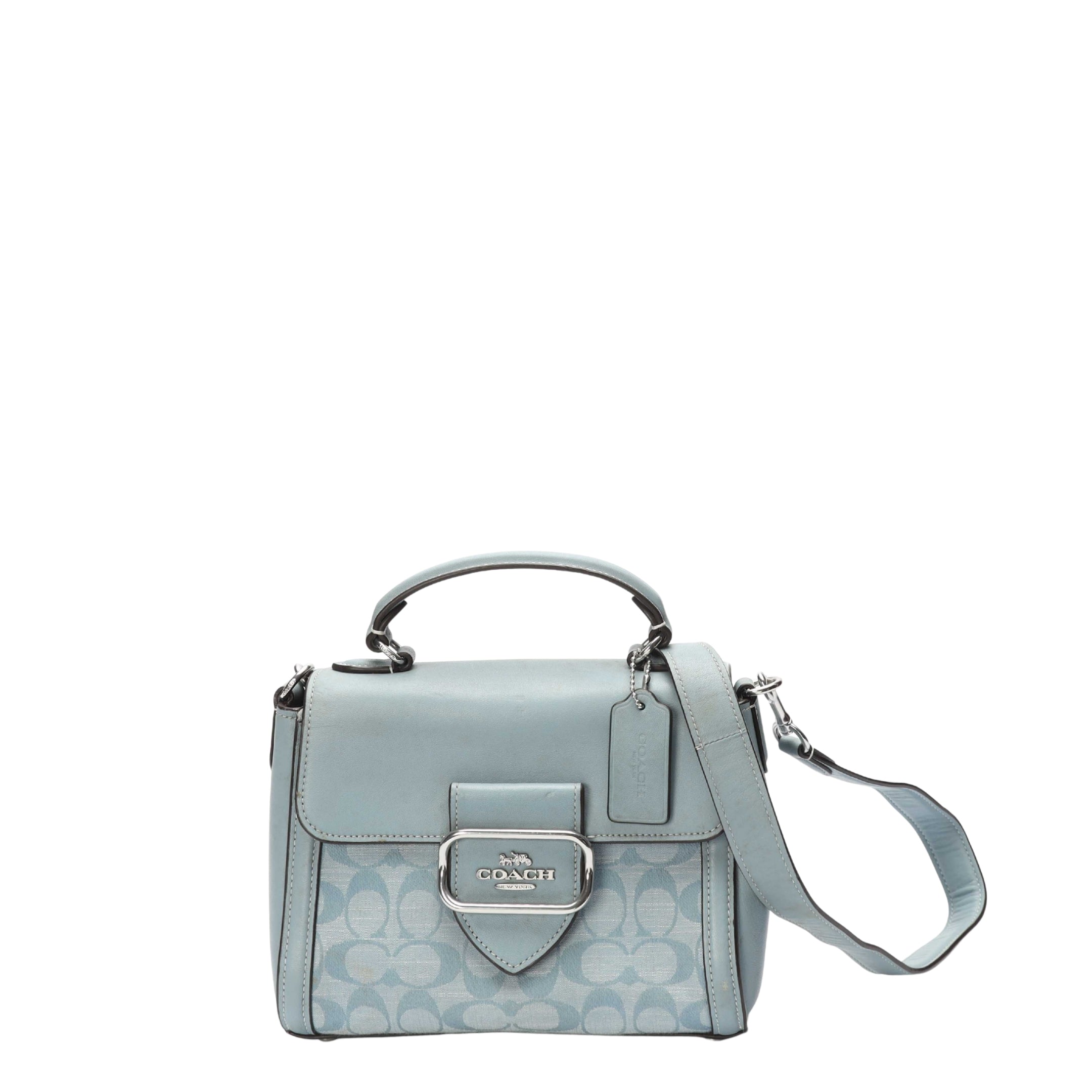 Coach Morgan Sky Blue Satchel Crossbody Bag