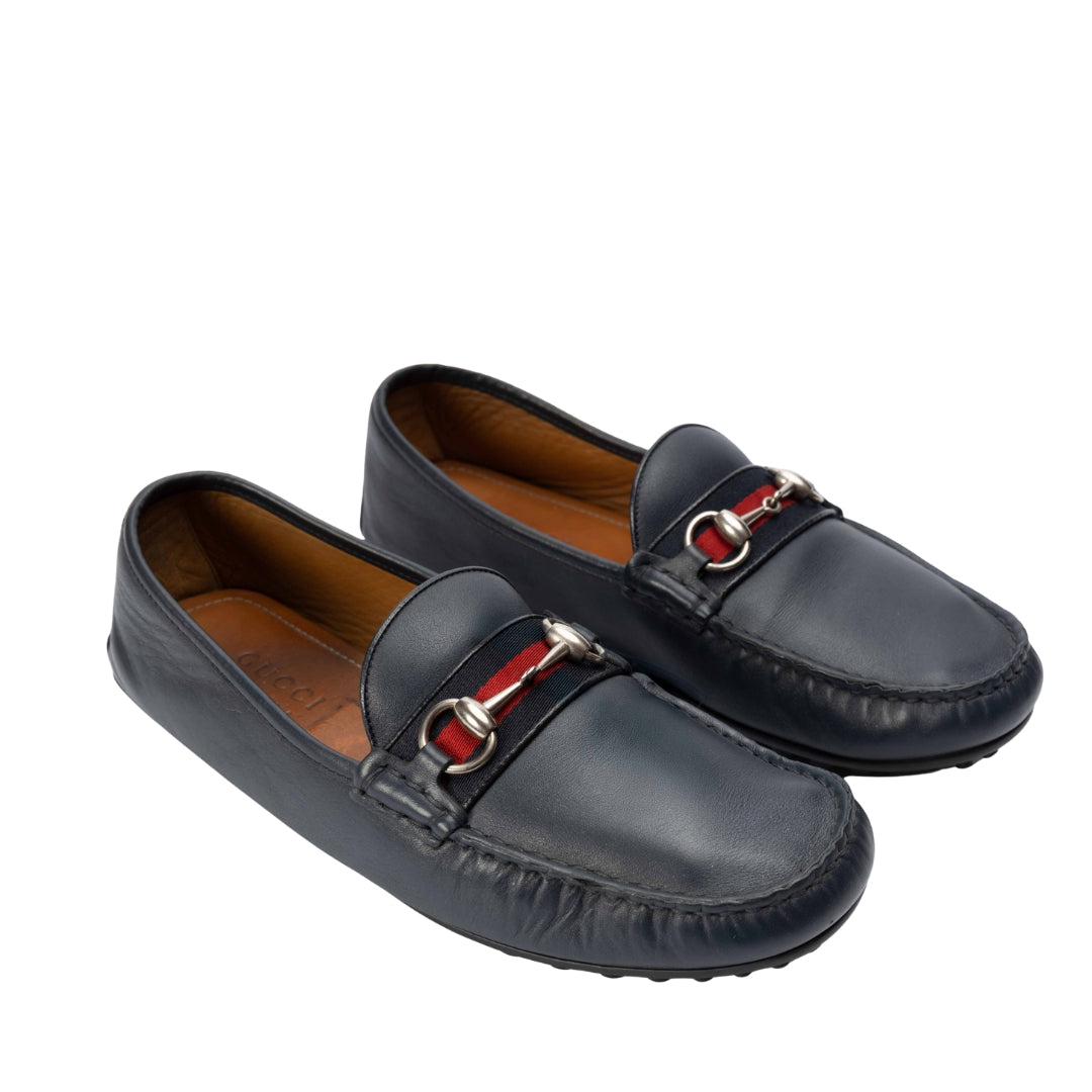 Gucci Horsebit Web Slip On Loafers
