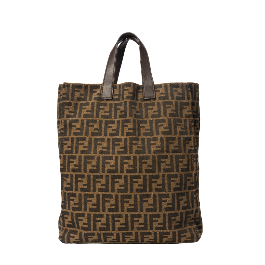 Fendi Zucca Canvas Vertical Shopper Tote