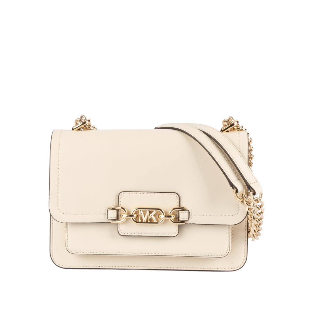 Michael Kors Heather Off-white Leather Shoulder Bag