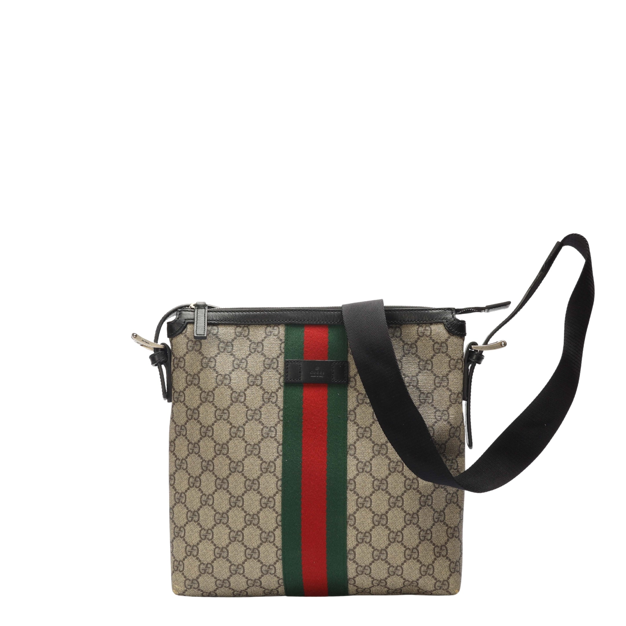 Gucci Ophidia Web Stripe Canvas Messenger Bag