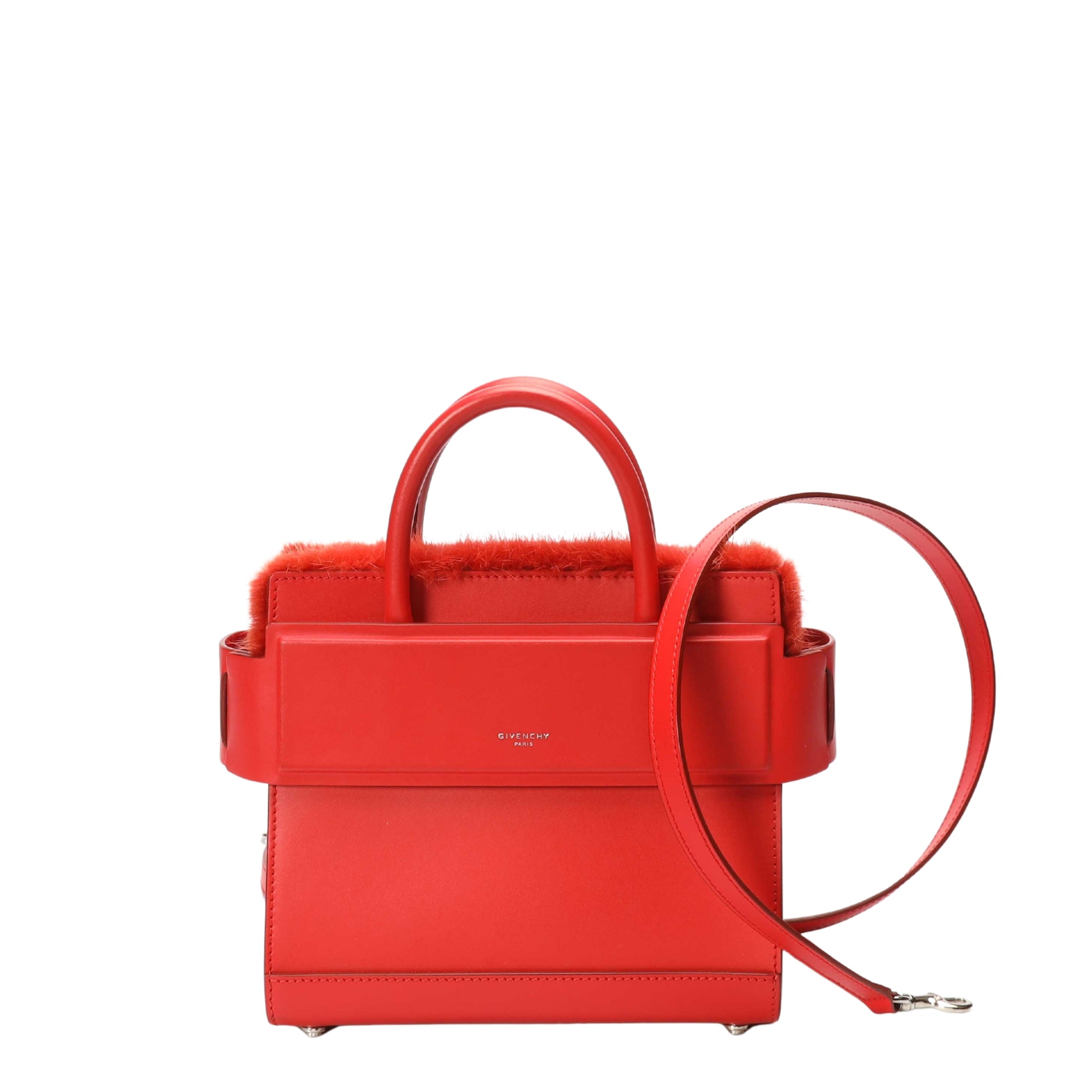 Givenchy Red Nano Horizon Satchel Crossbody Bag