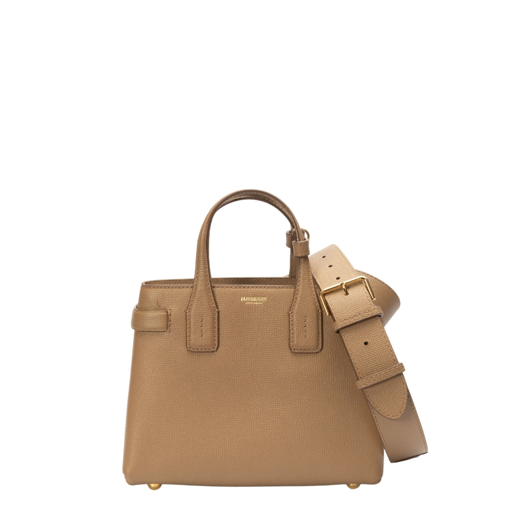 Burberry Beige Banner Derby Convertible Satchel