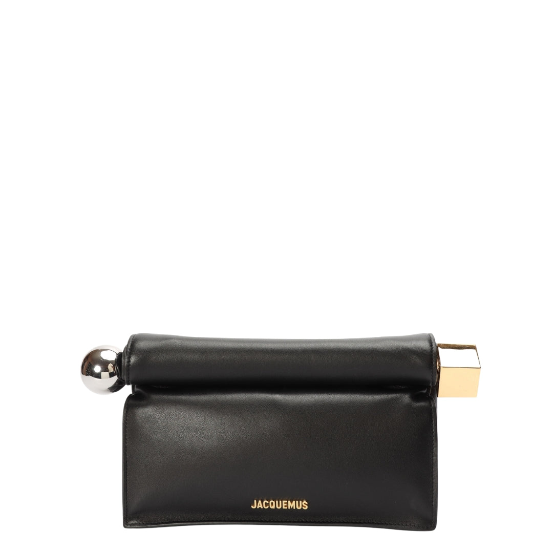 Jacquemus Black The Rond Carre Clutch