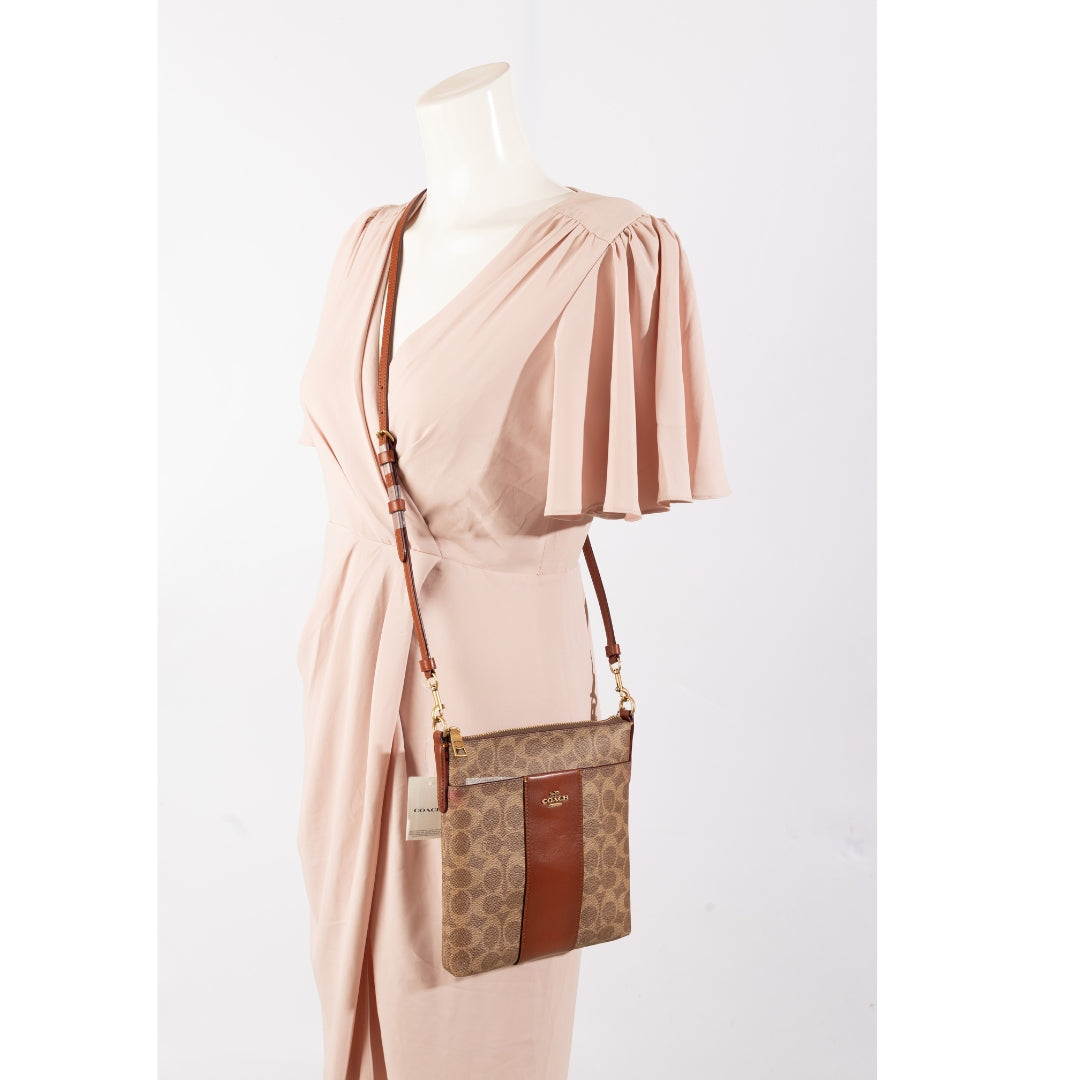 Coach Kitt Signature Jacquard Messenger Crossbody Bag