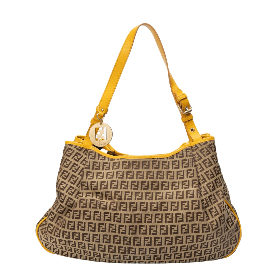 Fendi Zucchino Canvas Hobo Bag