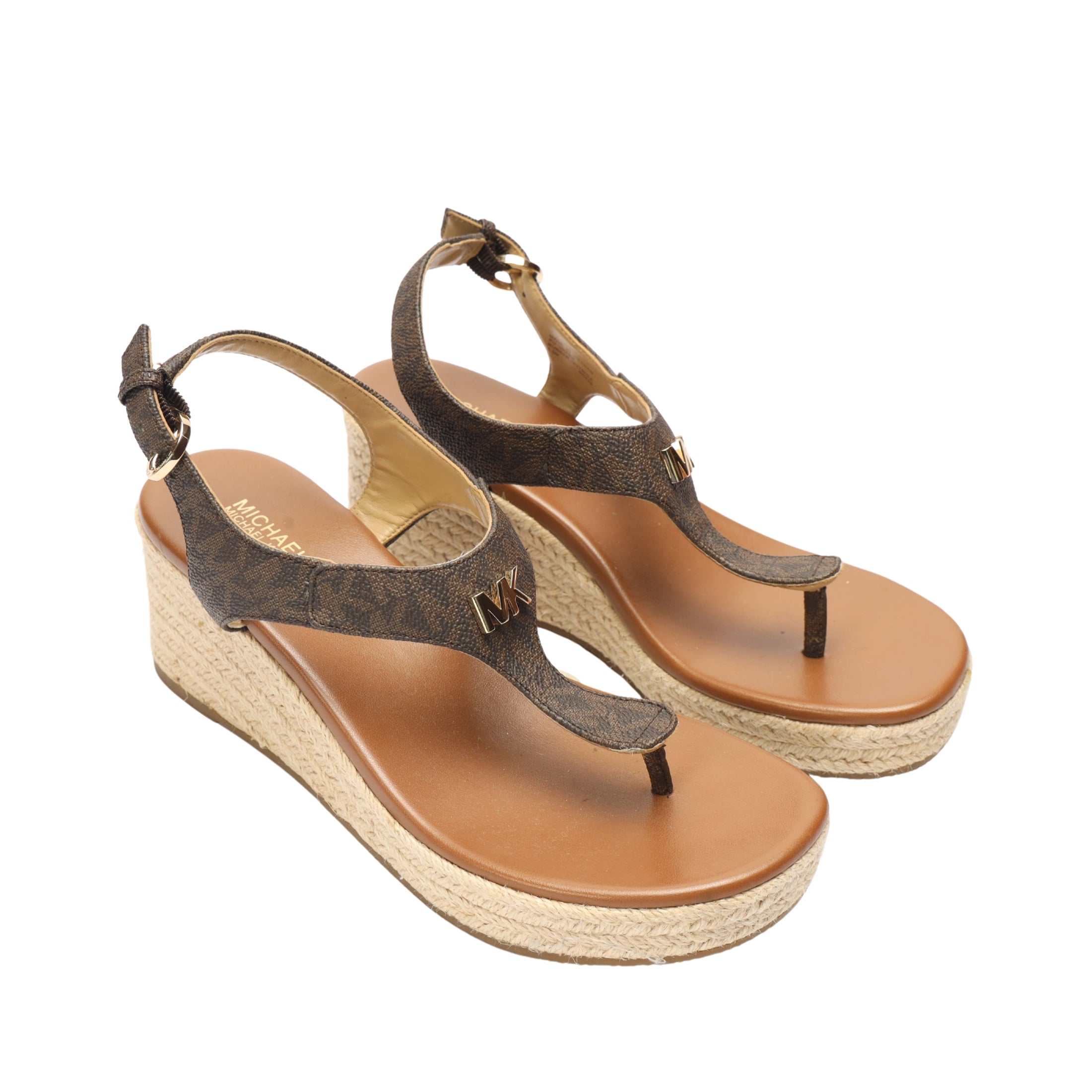 Michael Kors Laney Logo Espadrille Wedge Sandal