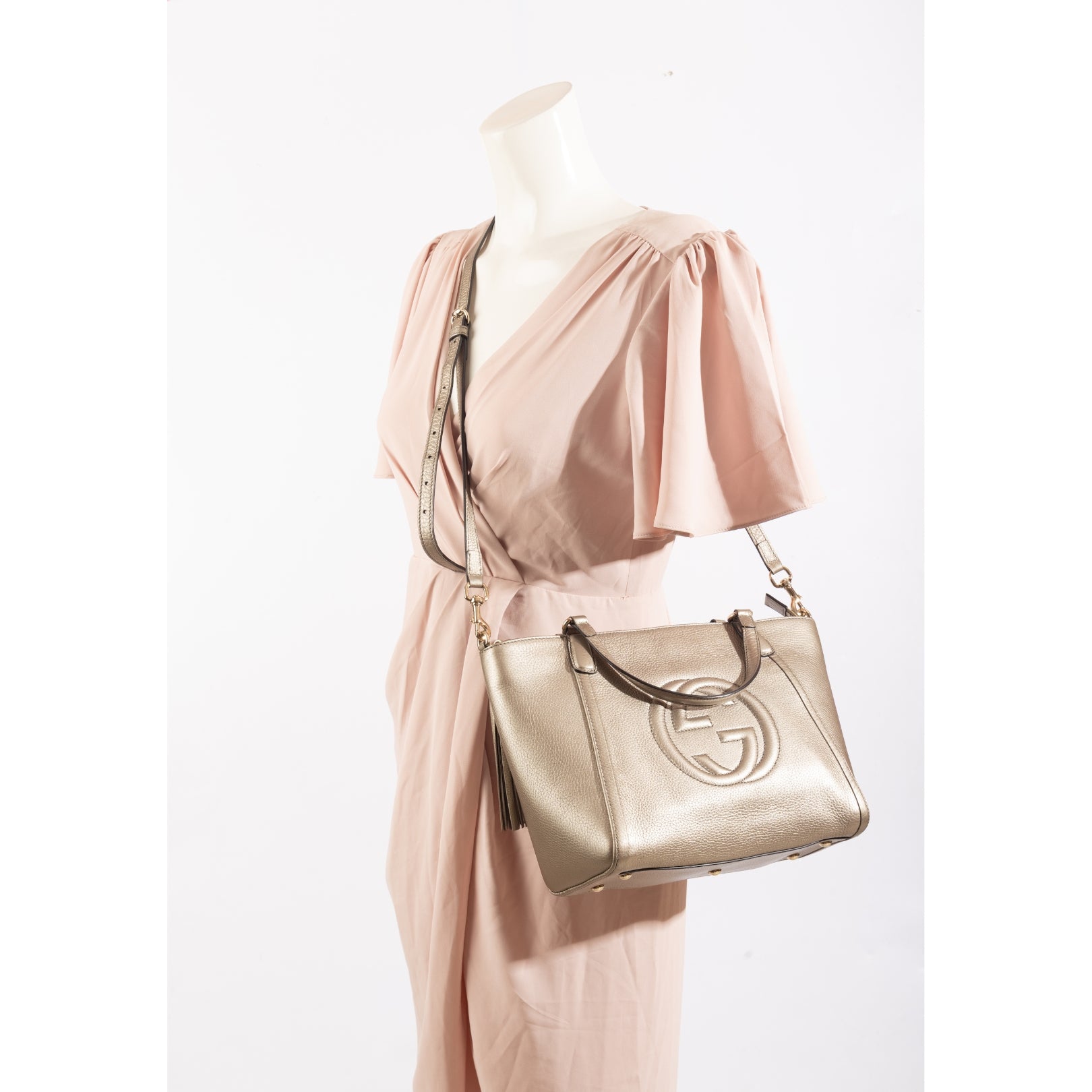 Gucci Metallic Soho Convertible Satchel