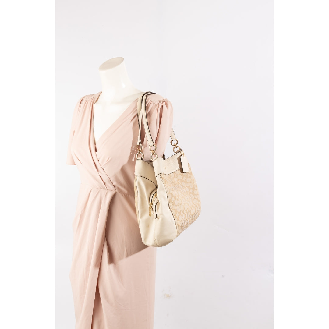 Coach Signature Canvas Lexy Shoulder Bag