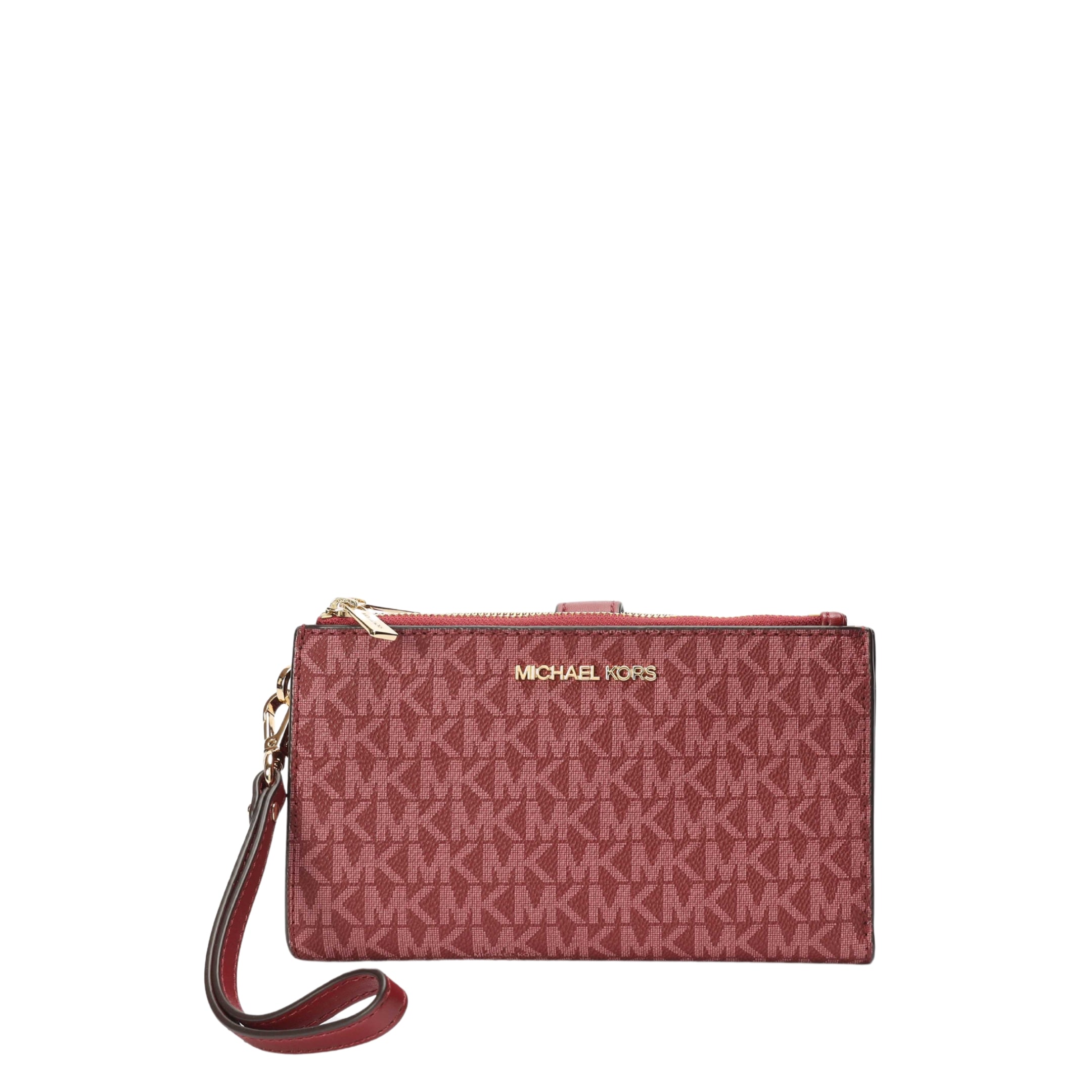 Michael Kors Maroon Jet Set Logo Smartphone Wallet