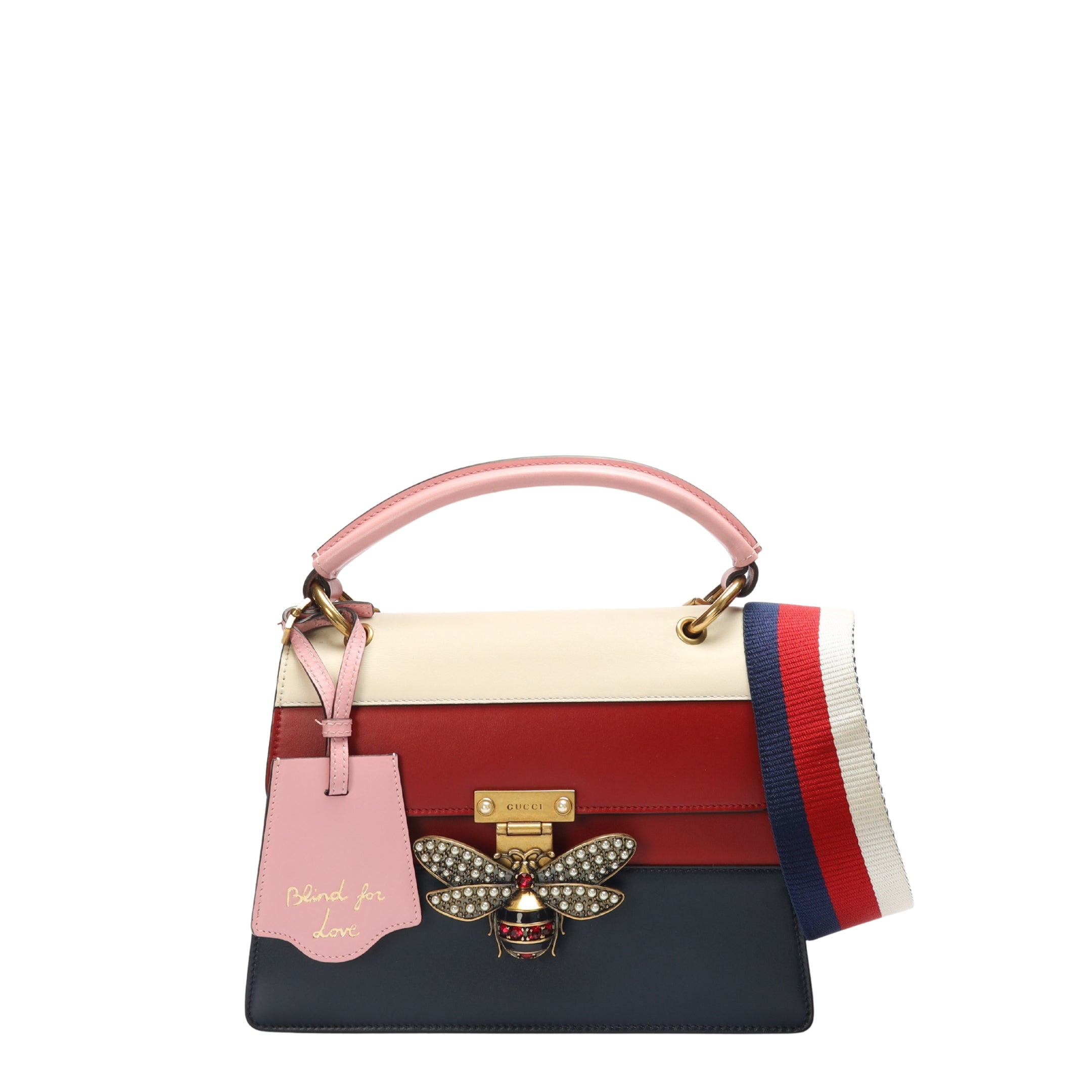 Gucci Queen Margaret Bee Tricolor Convertible Crossbody Bag