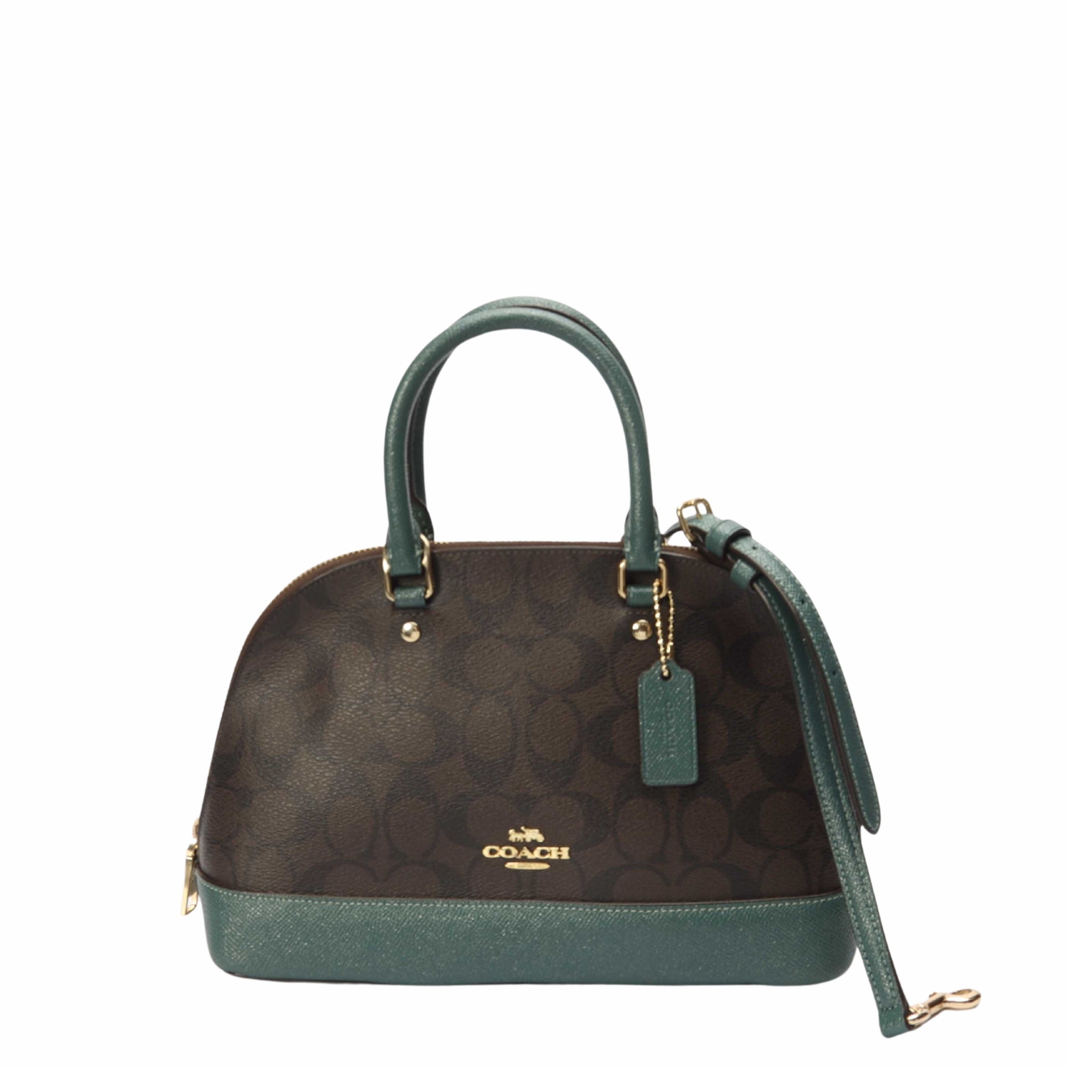 Coach Mini Sierra Signature Brown Satchel
