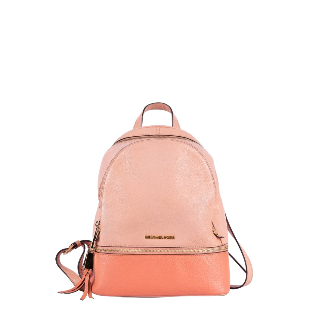 Michael Kors Rhea Pink Leather Backpack