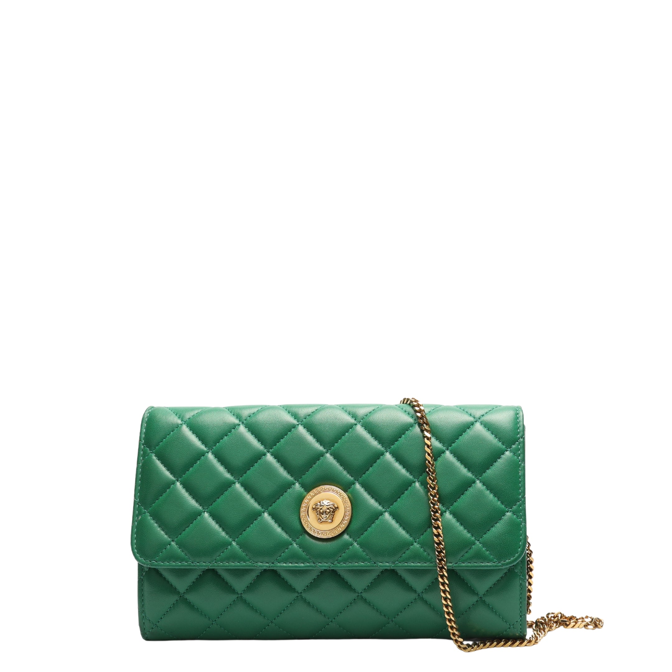 Versace La Medusa Green Wallet On Chain