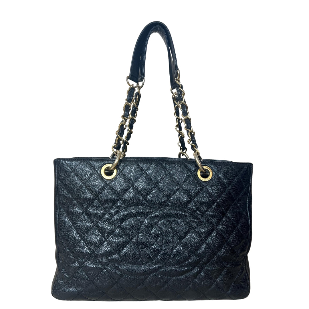 Chanel Quilted Caviar Leather Grand Shopping Tote