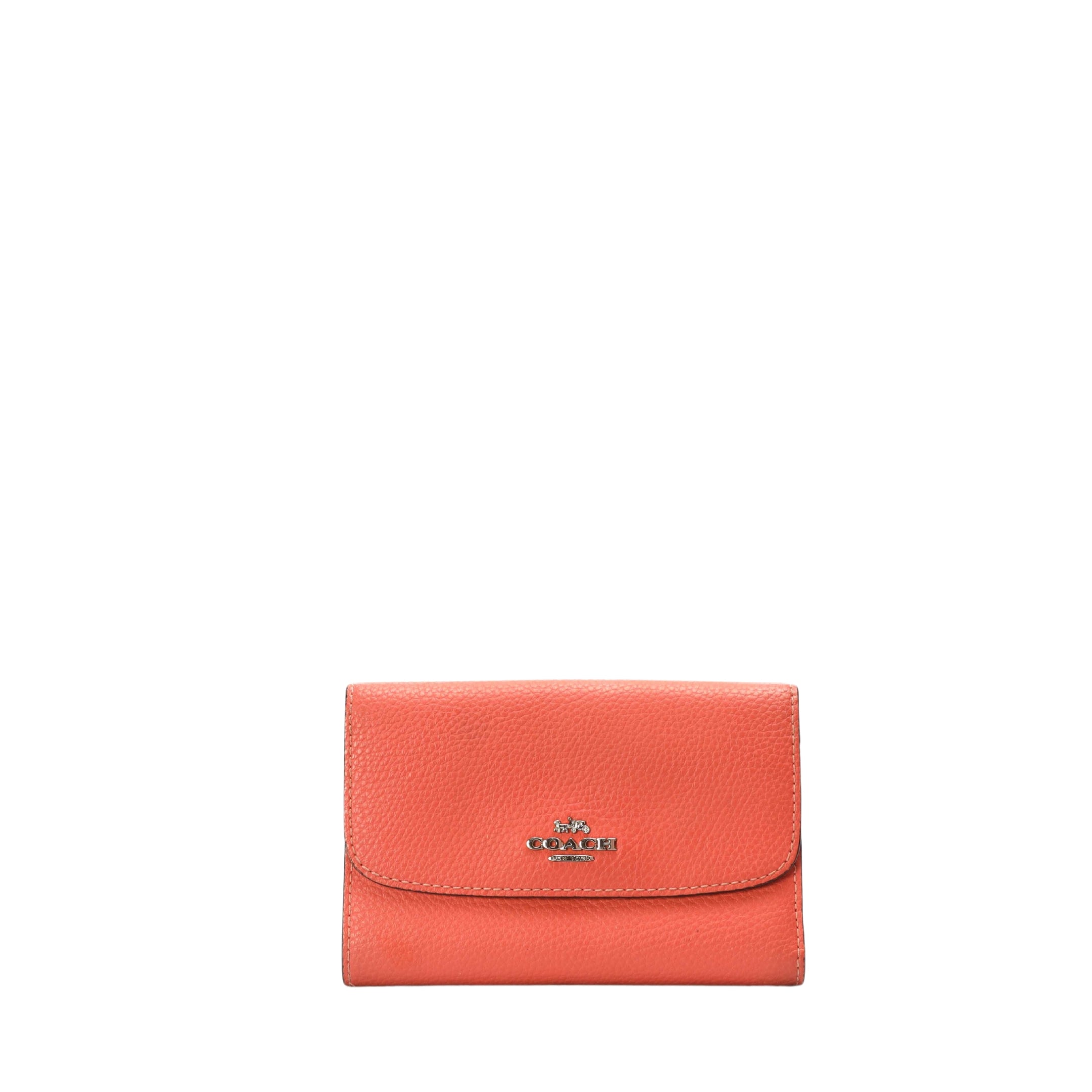 Coach Peach Mini Tri-Fold Wallet
