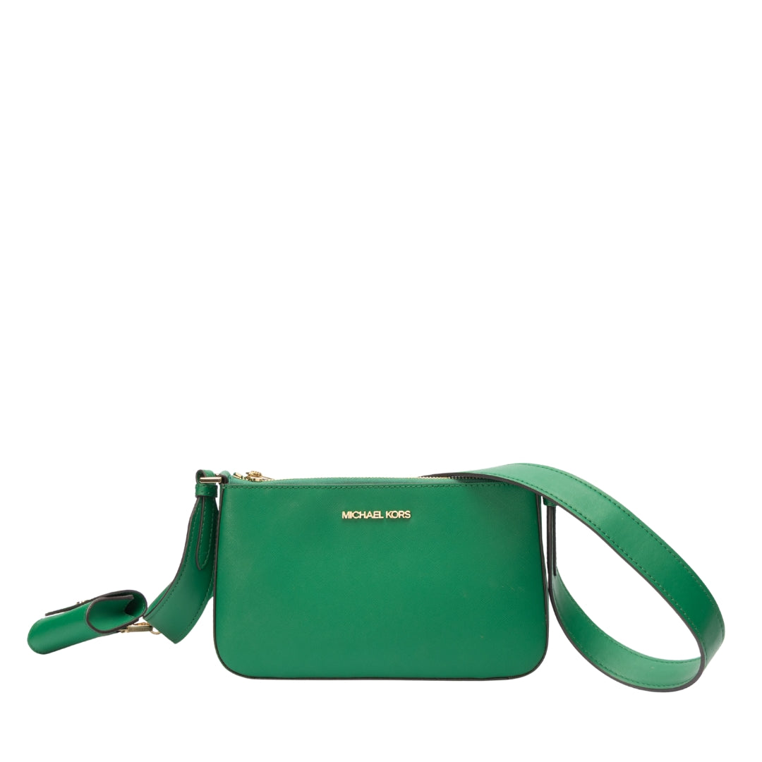 Michael Kors Jet Set Green Crossbody Bag