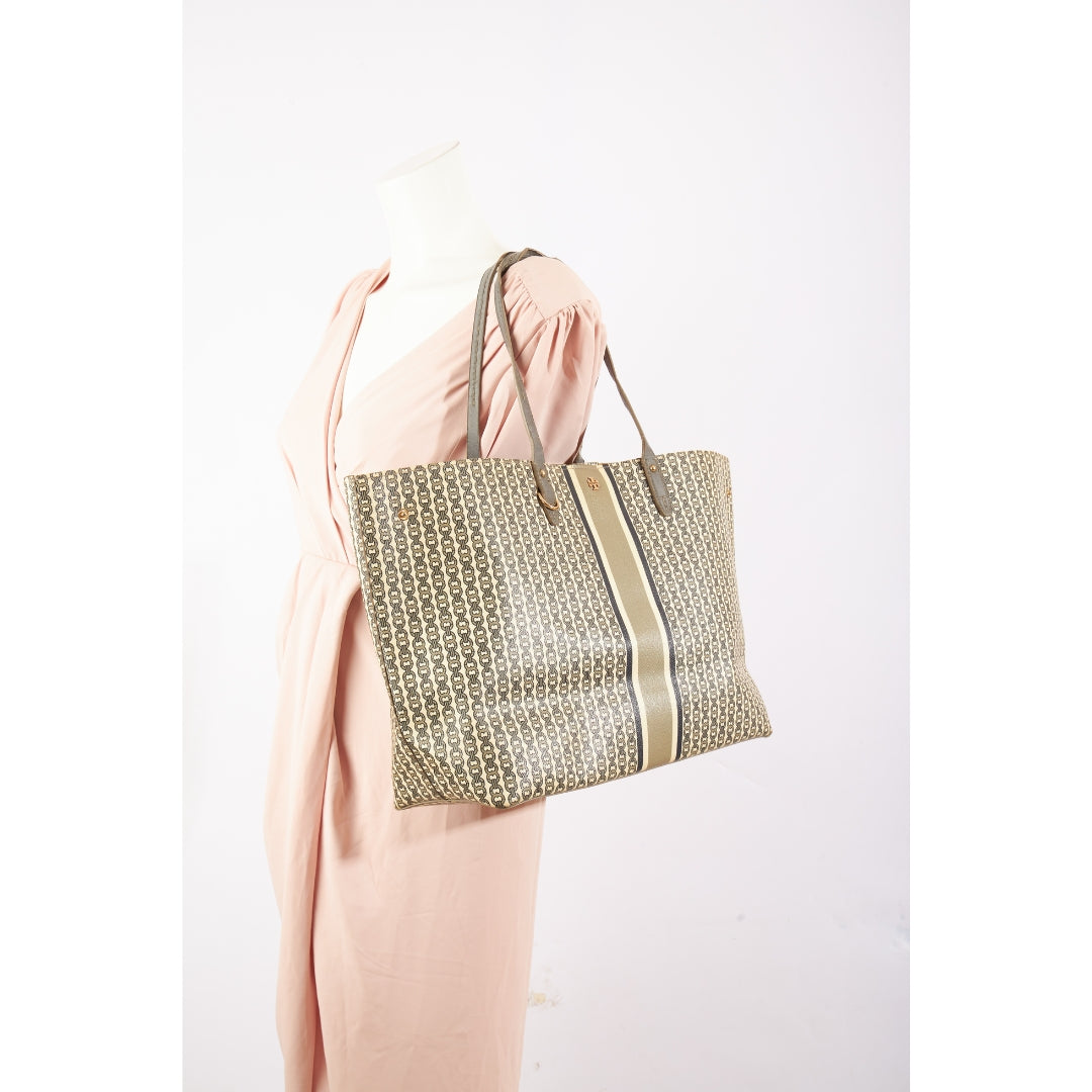 Tory Burch Gemini Link Canvas Tote Bag