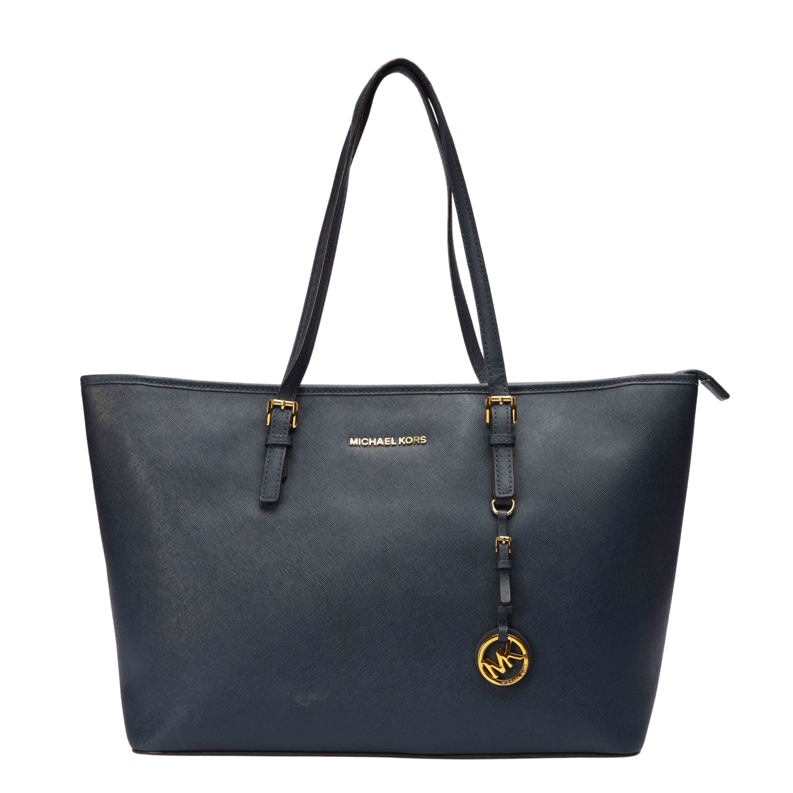 Michael Kors Navy Jet Set Zip Tote