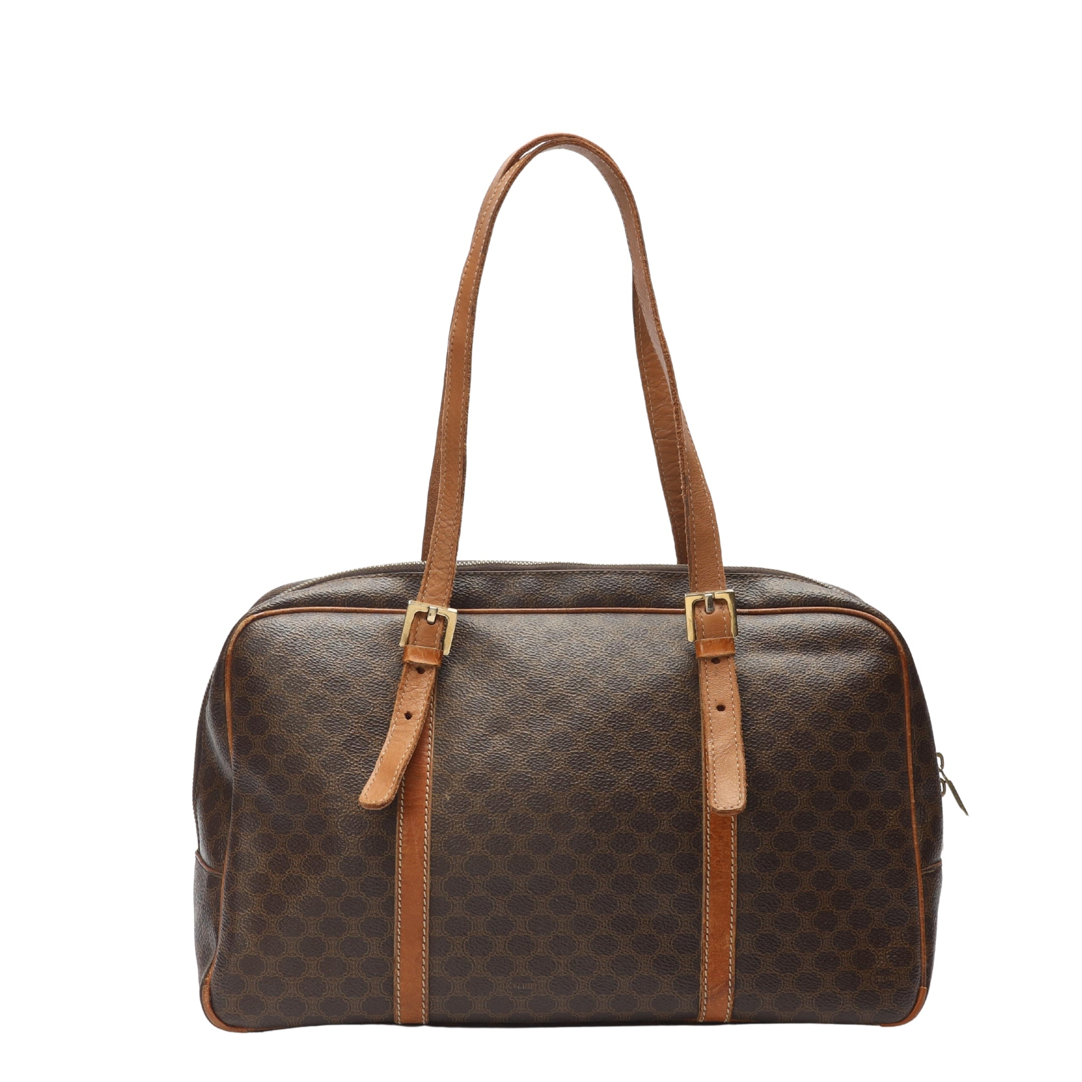 Celine Macadam Canvas Brown Shoulder Bag