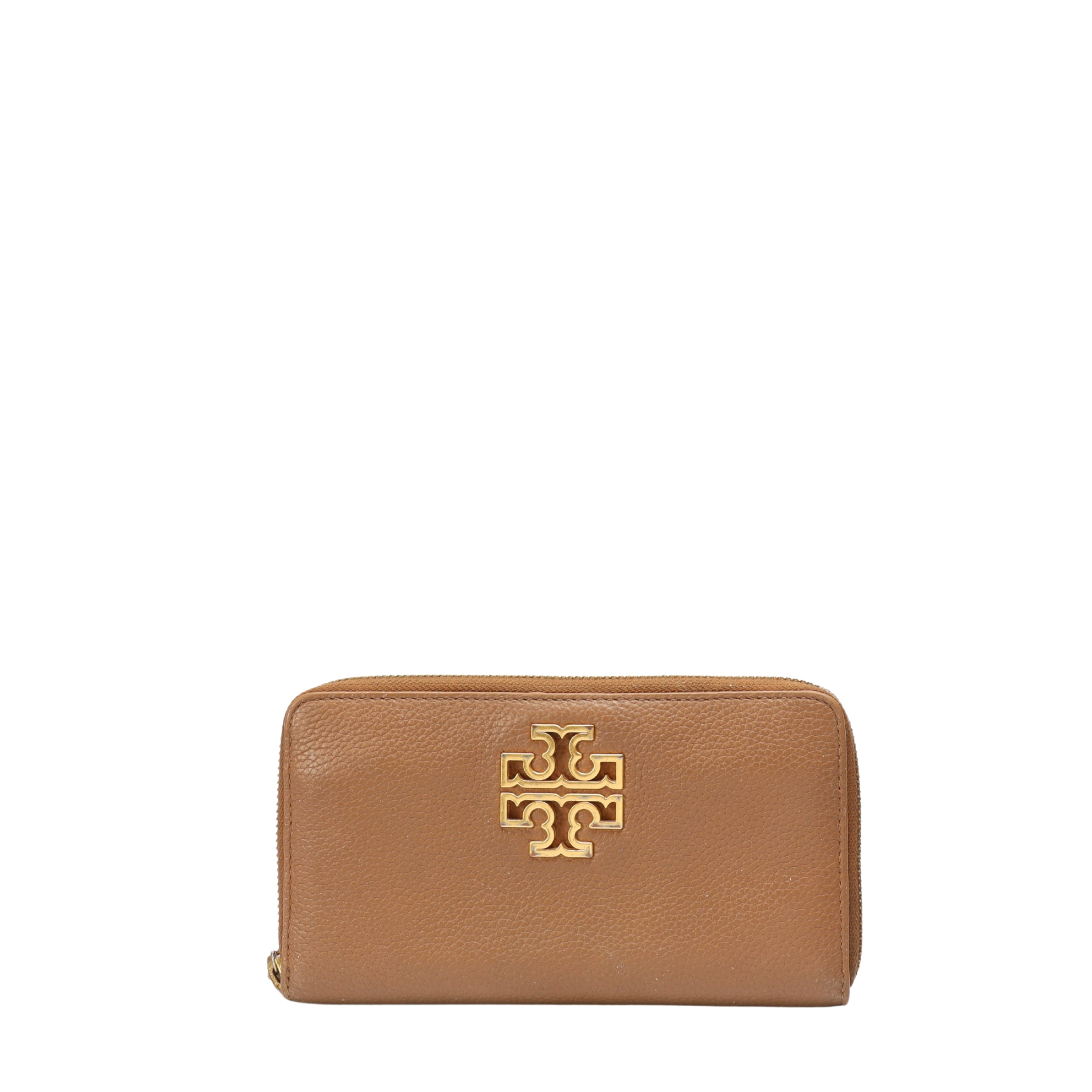 Tory Burch Britten Brown Zip Wallet
