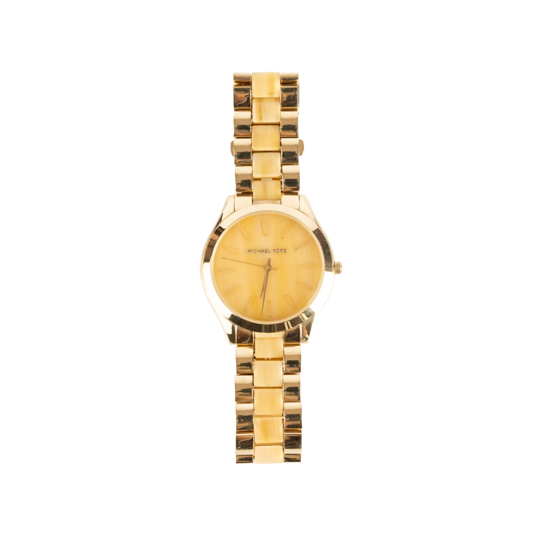 Michael Kors Runway Yellow Gold Toned Watch