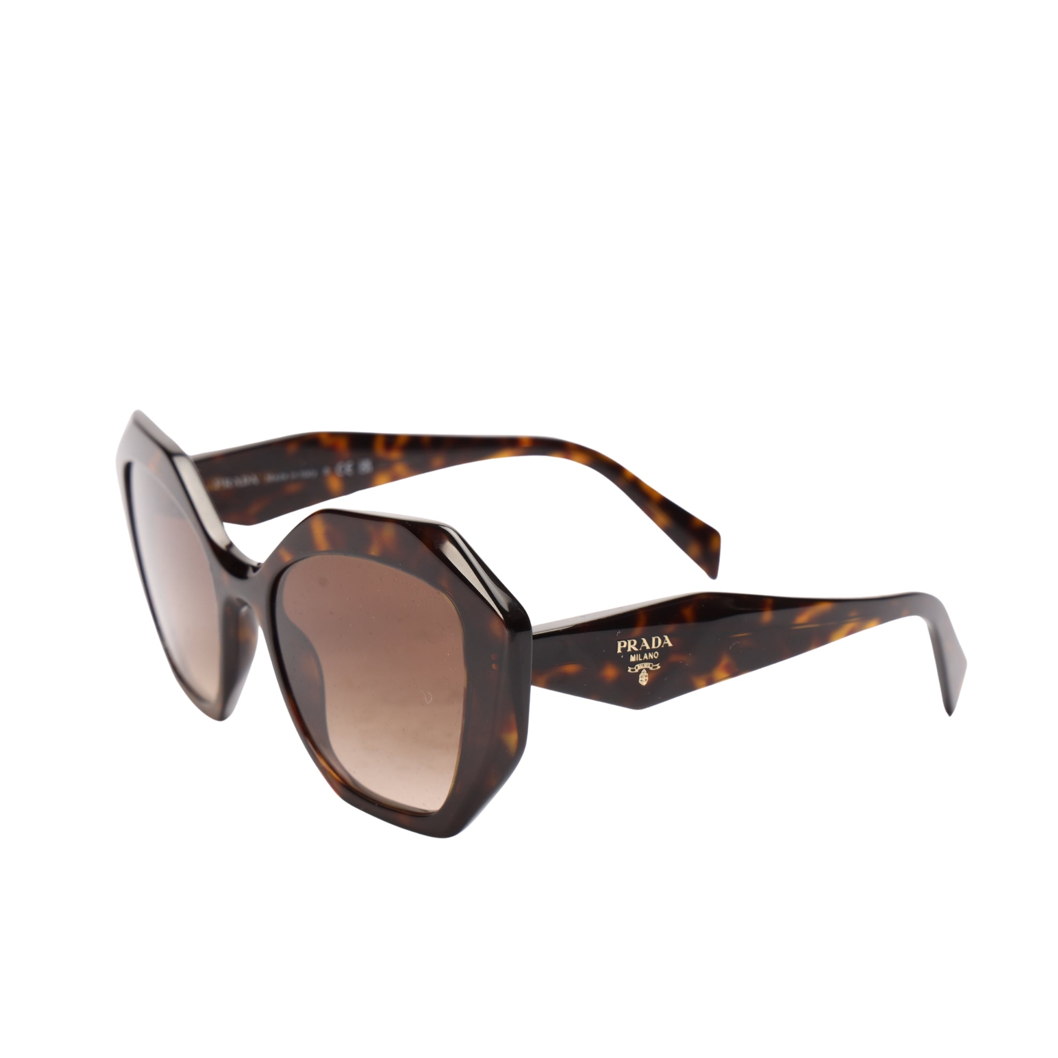 Prada Brown Acetate Tortoise Frame Sunglasses