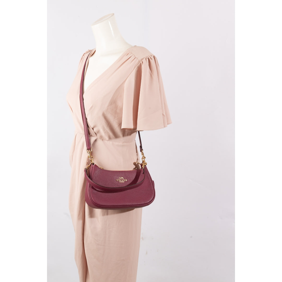 Coach Pink Signature Canvas Teri Shoulder Bag