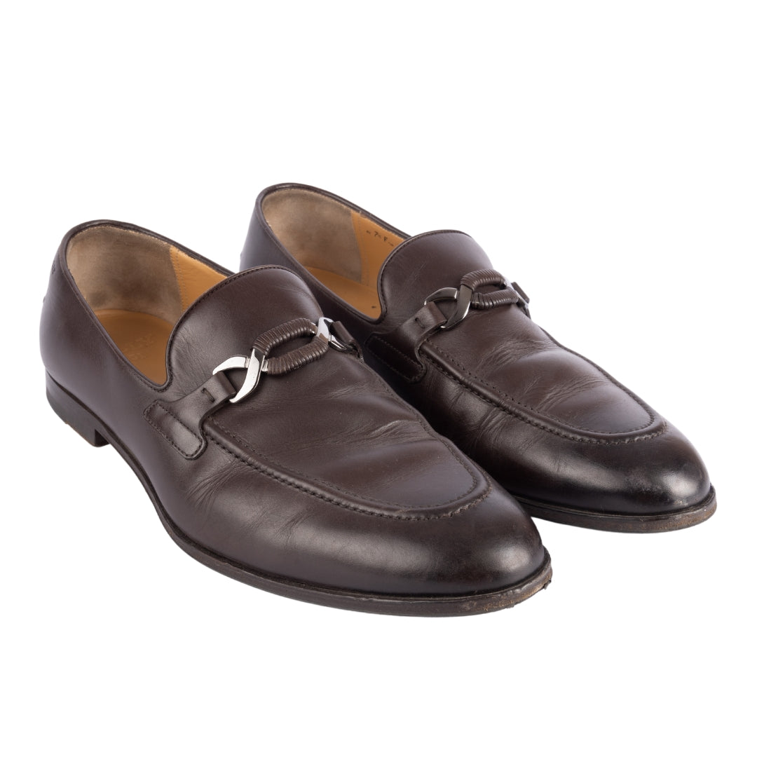 Bally Brown Leather Loafers