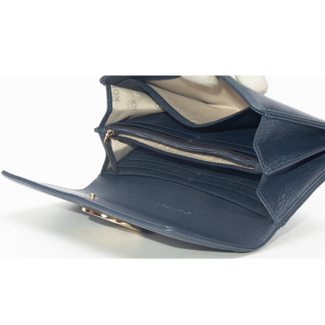 Michael Kors Navy Continental Flap Wallet