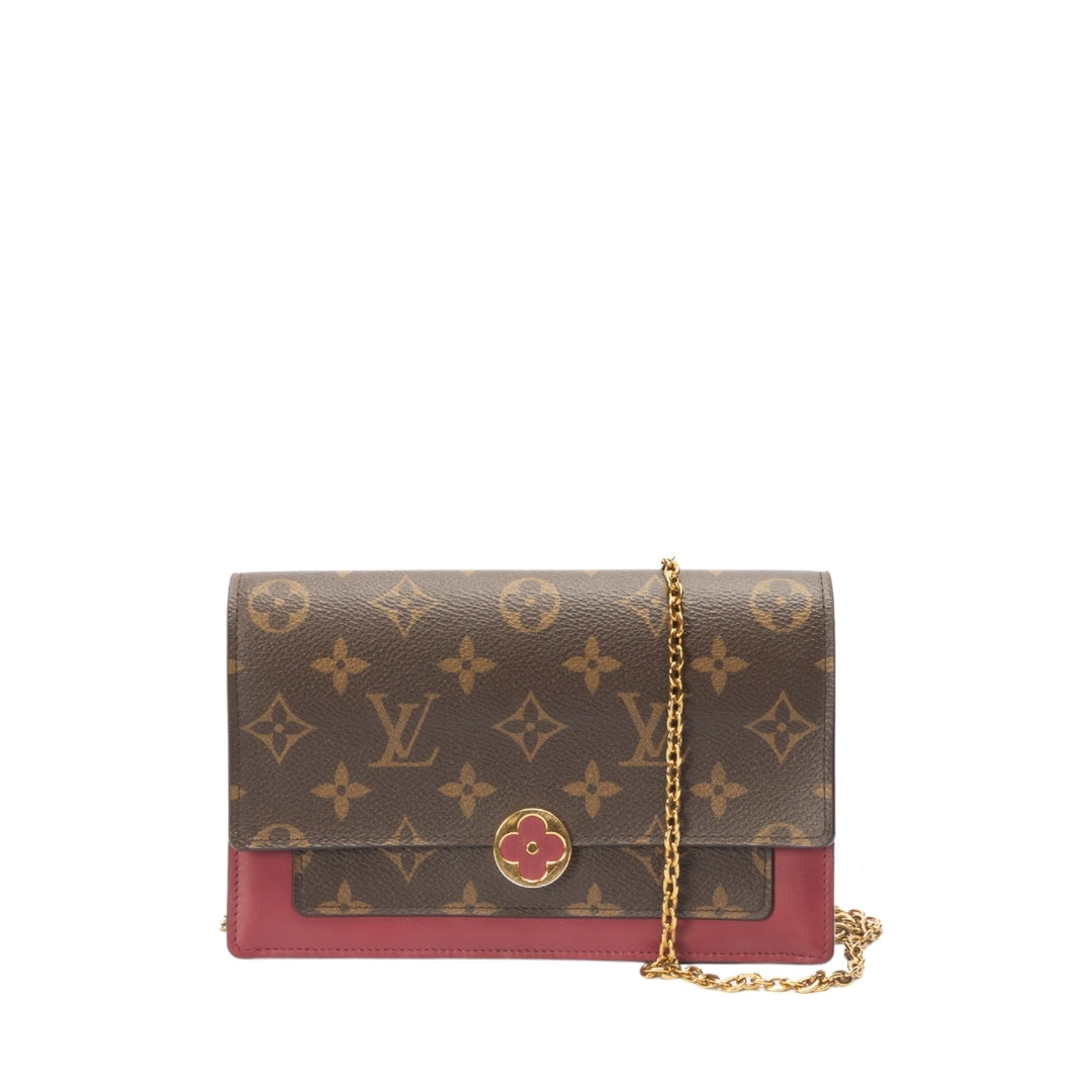 Louis Vuitton Monogram Flore Chain Wallet