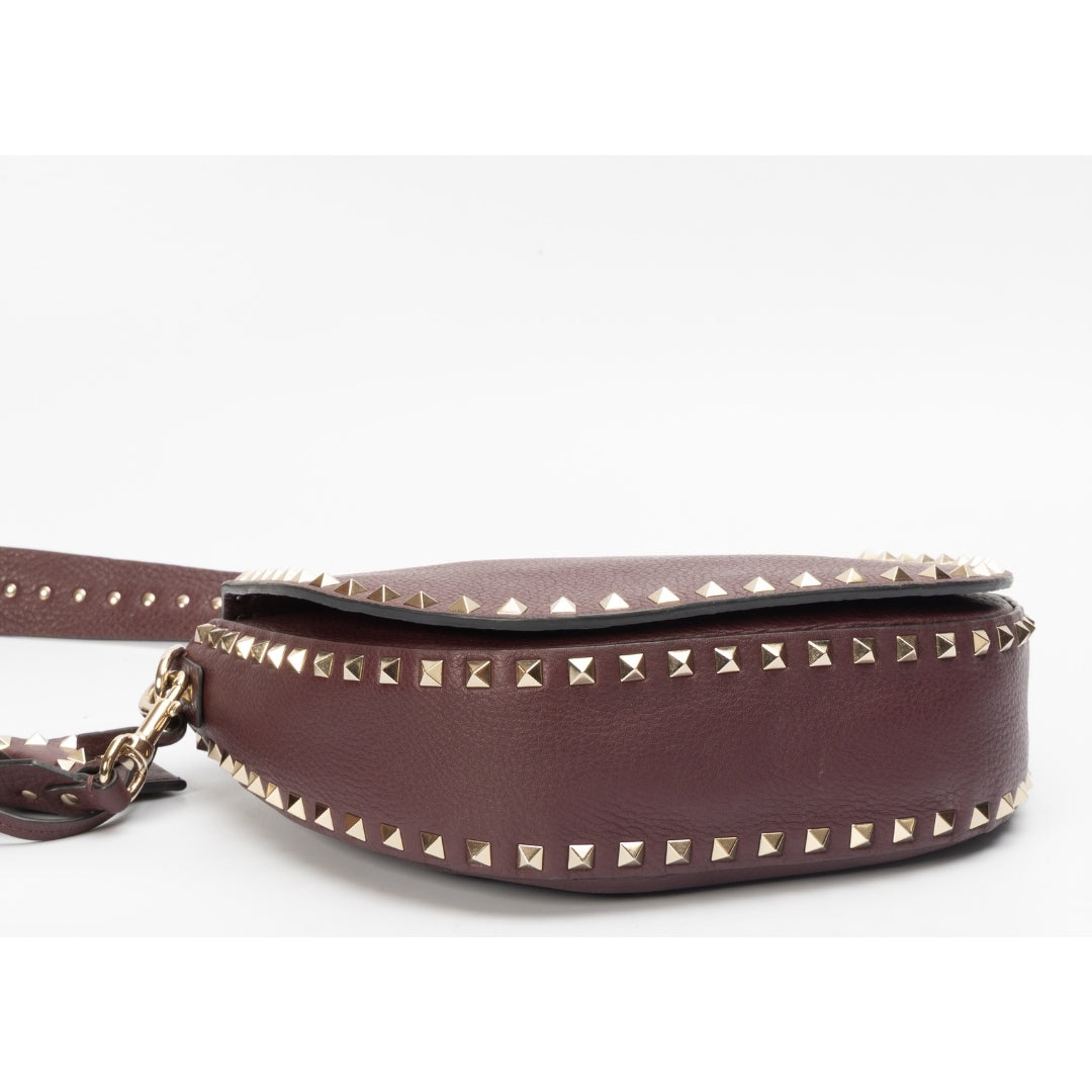 Valentino Rubin Grainy Leather Rockstud Crossbody Bag