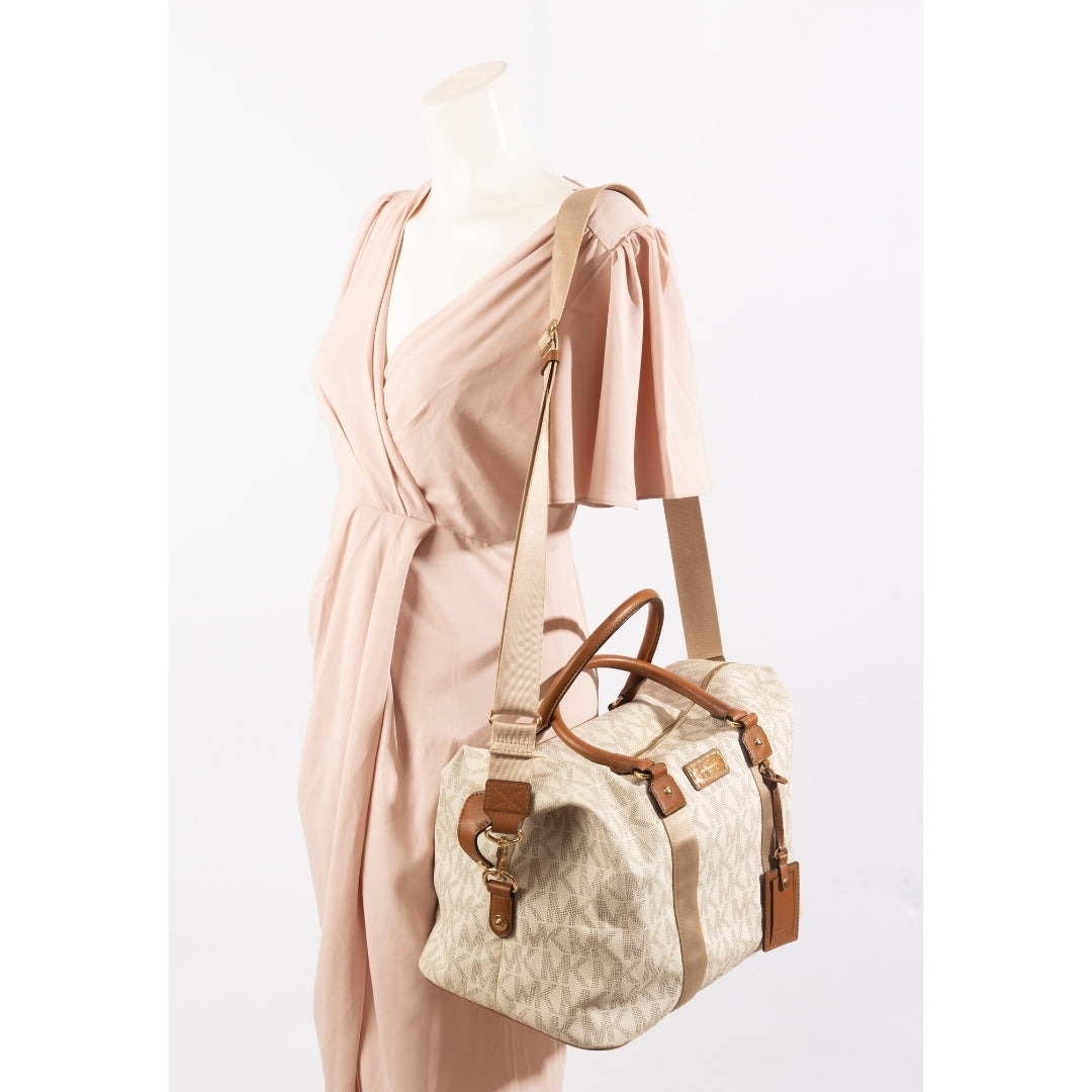 Michael Kors Signature Leather Duffel Bag