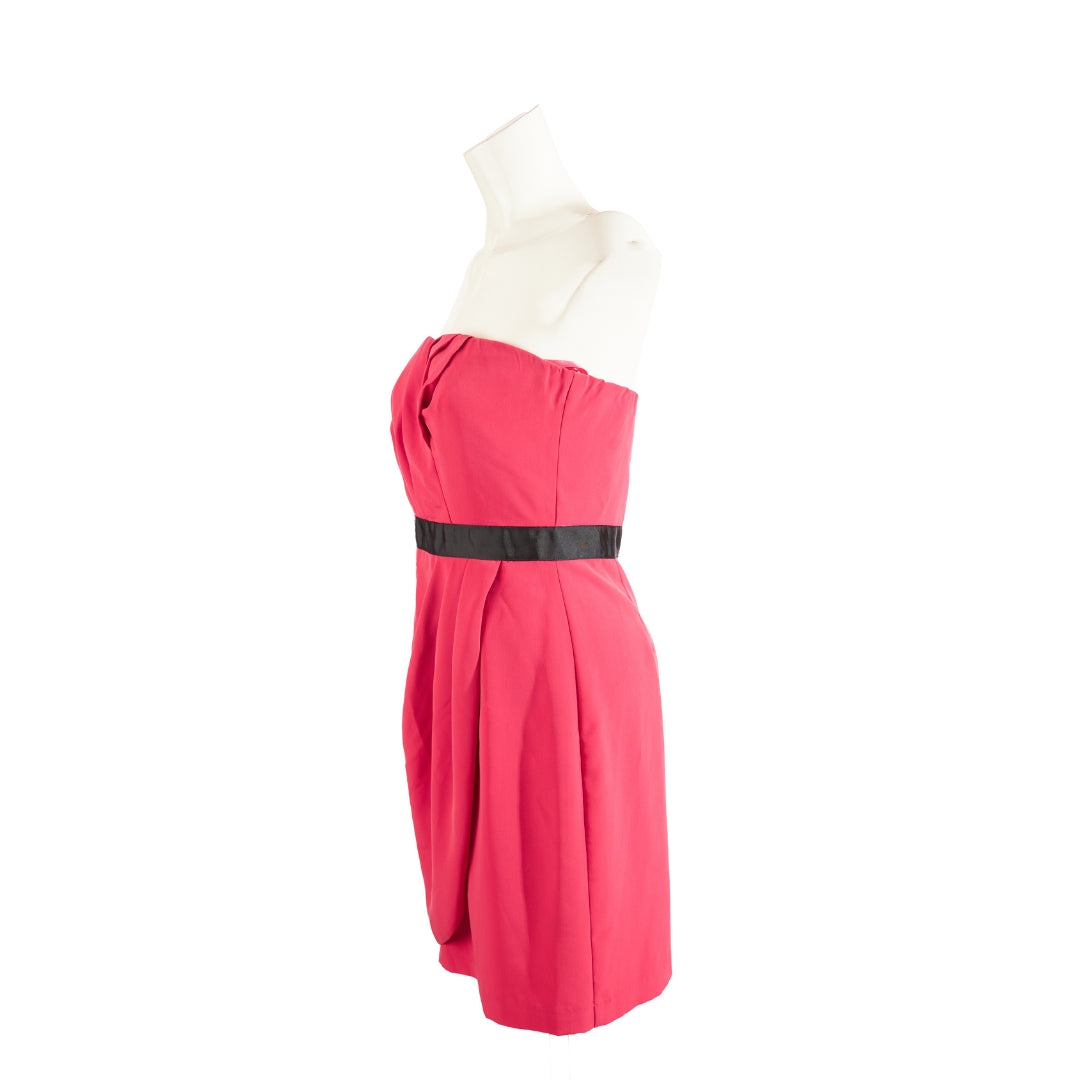 The Limited Y2K Babydoll Strapless Pink Mini Dress