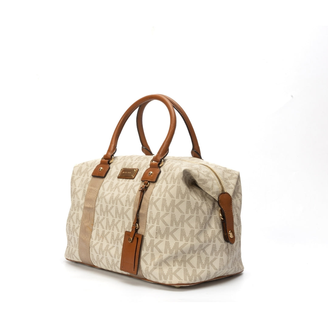 Michael Kors Signature Leather Duffel Bag