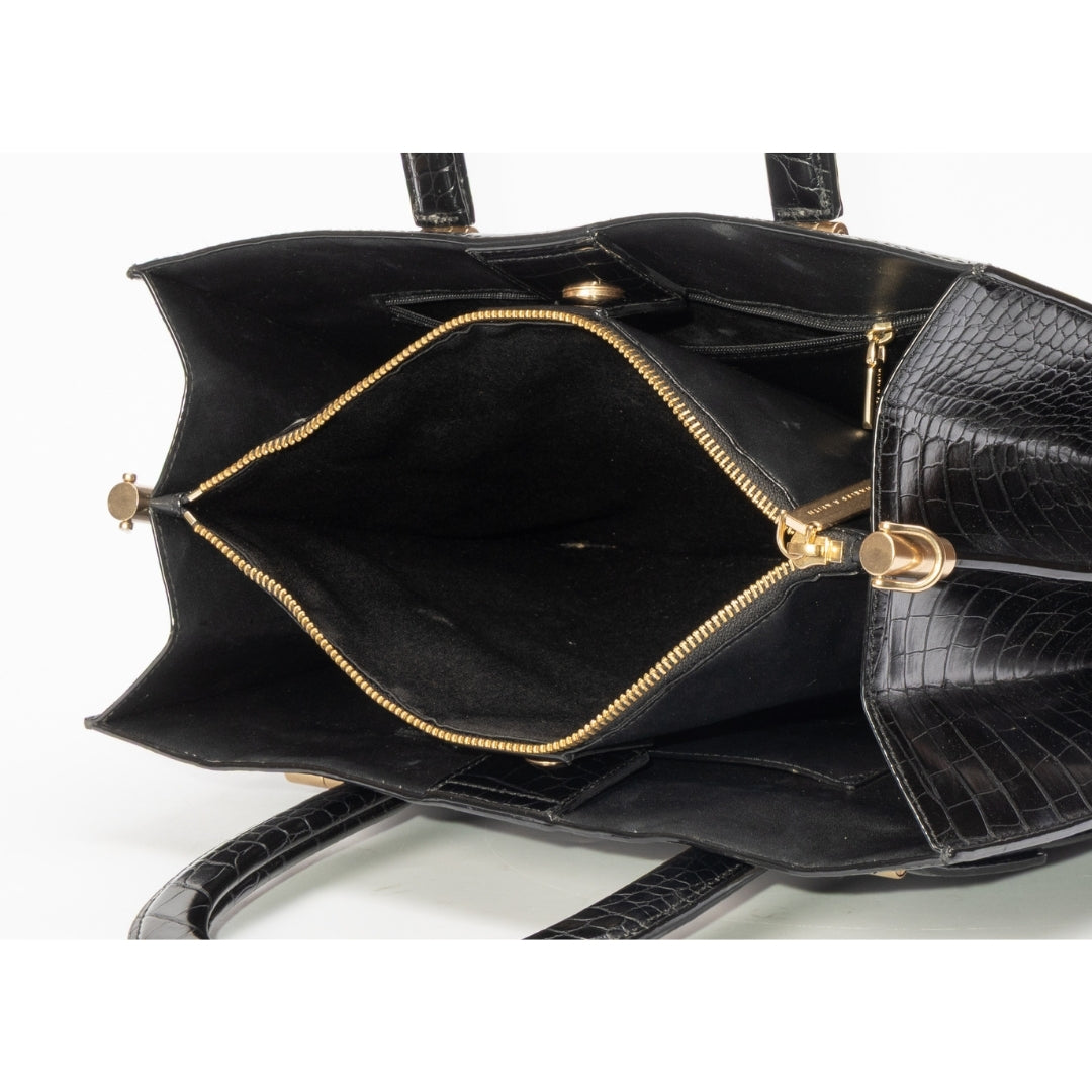 Charles and Keith Croc Effect Structured Medium Tote