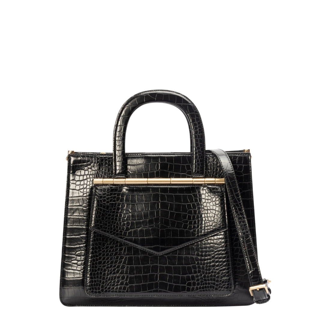 Charles and Keith Croc Effect Structured Medium Tote