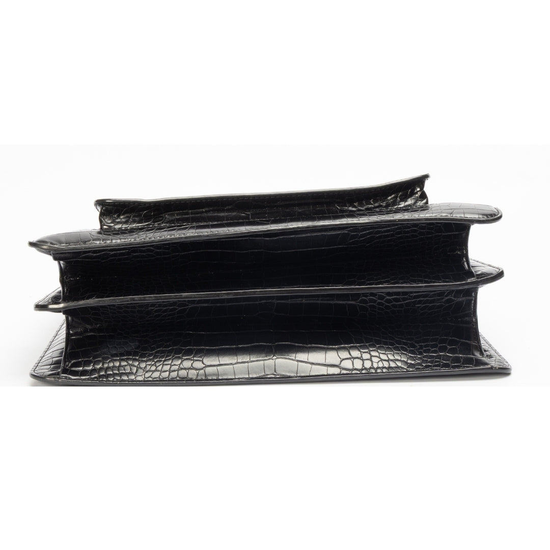 Charles and Keith Croc Effect Structured Medium Tote