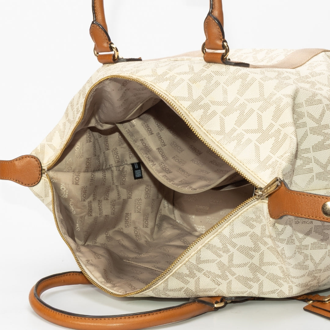Michael Kors Signature Leather Duffel Bag