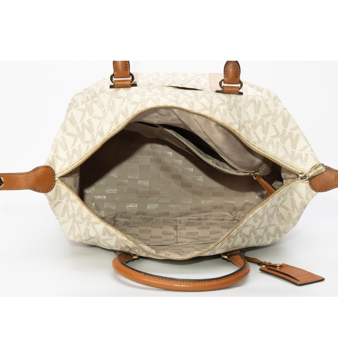 Michael Kors Signature Leather Duffel Bag