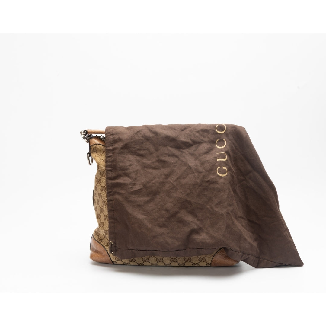Gucci GG Canvas and Leather Princy Hobo Bag