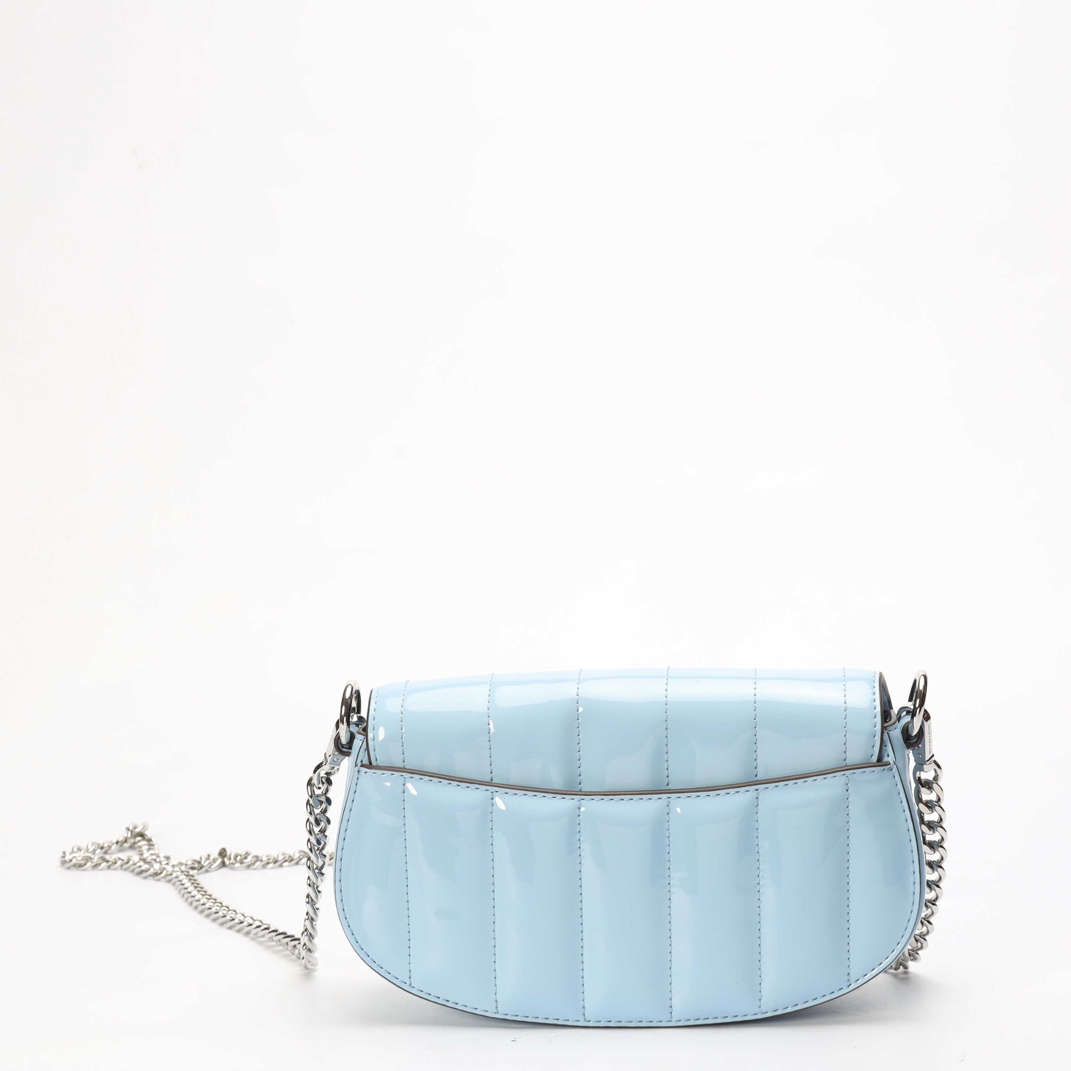 Michael Kors Mila Blue Small Patent Crossbody Bag