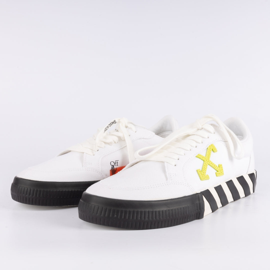 Off-White White Canvas Vulcanized Low Top Sneakers