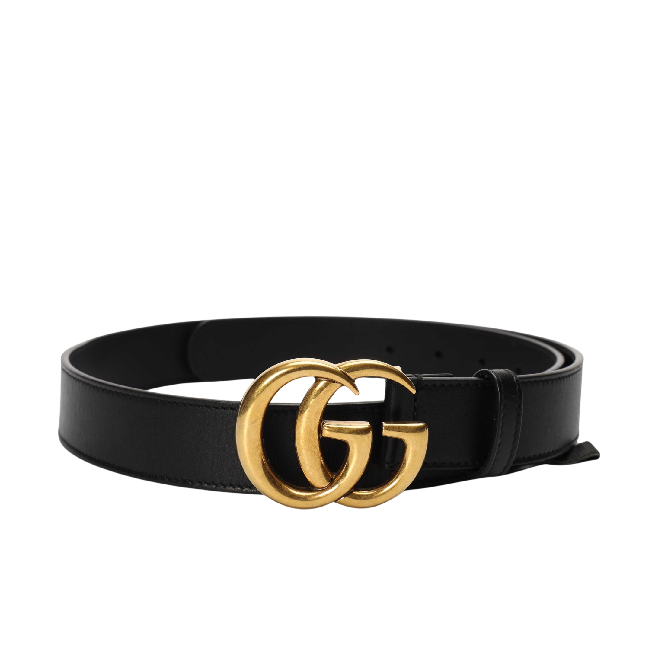 Gucci GG Marmont Belt with Shiny Buckle