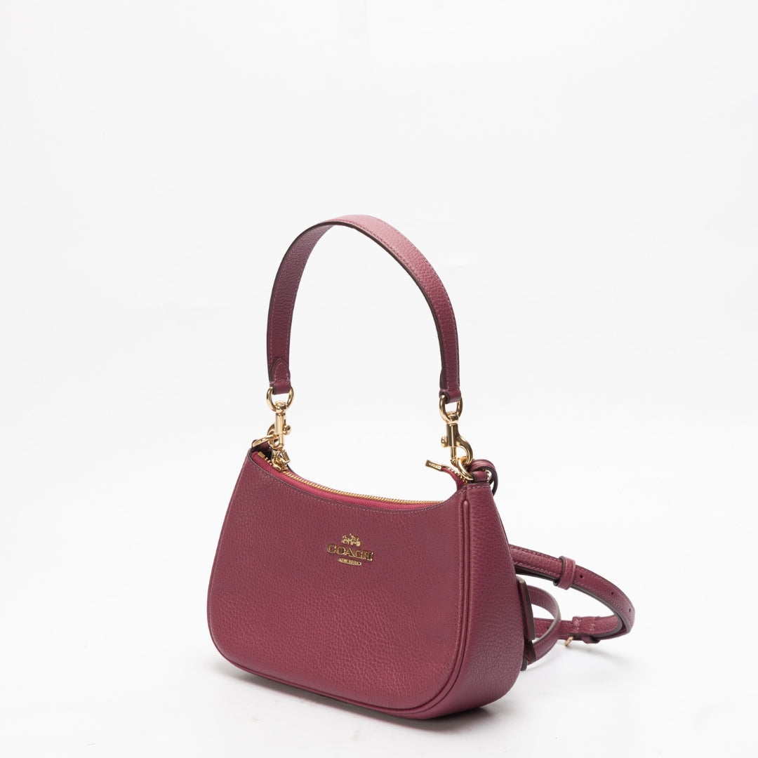 Coach Pink Signature Canvas Teri Shoulder Bag