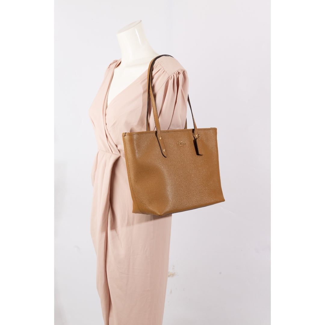 Coach Solid Brown City Tote