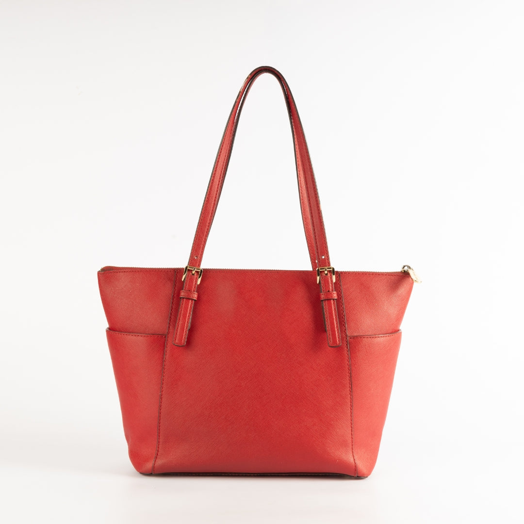 Michael Kors Red Saffiano Leather Shoulder Bag