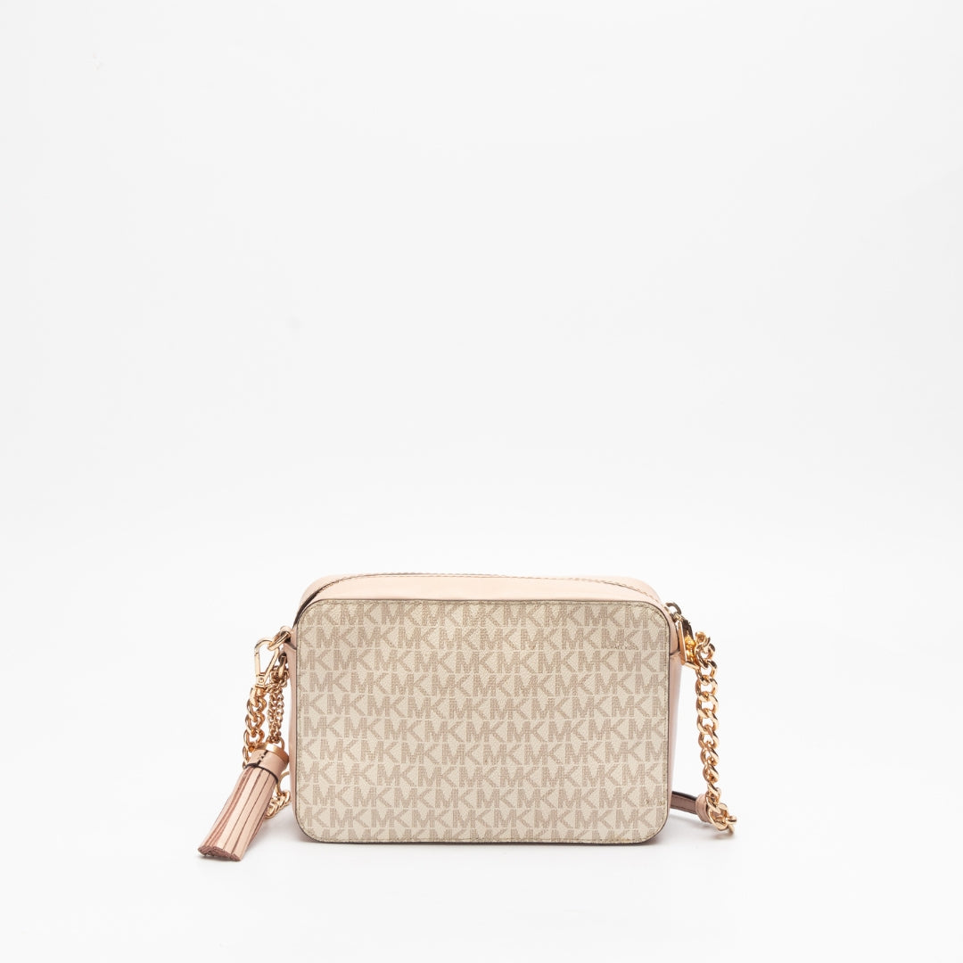 Michael Kors Ginny Medium Logo Stripe Crossbody Bag