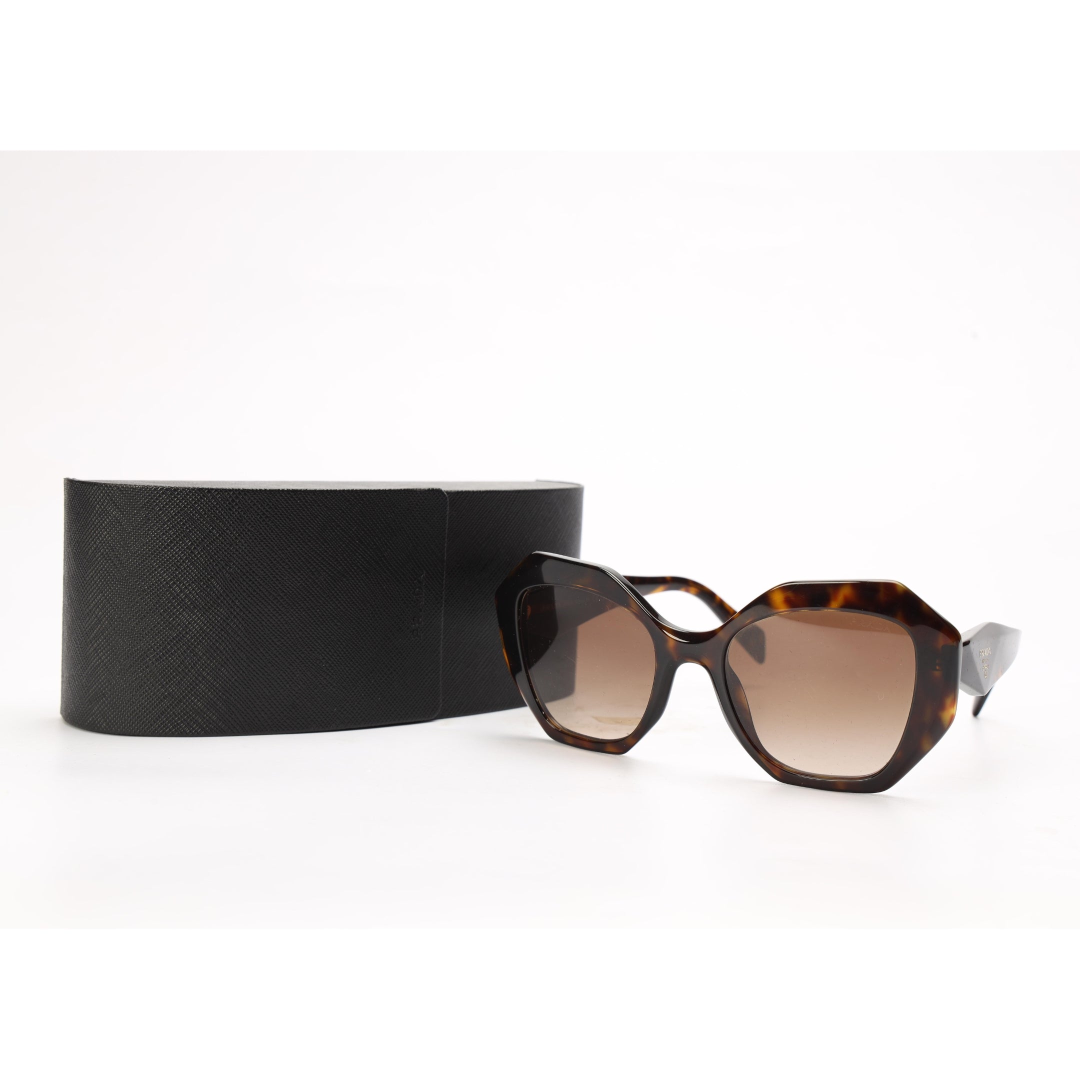Prada Brown Acetate Tortoise Frame Sunglasses