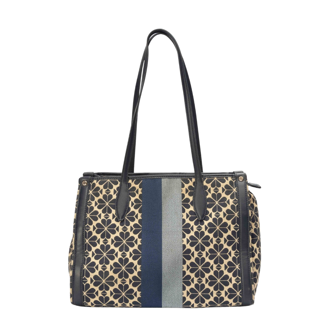 Kate Spade Flower Jacquard Stripe Market Tote